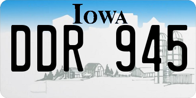 IA license plate DDR945