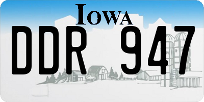 IA license plate DDR947