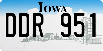 IA license plate DDR951