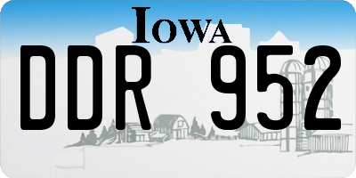 IA license plate DDR952