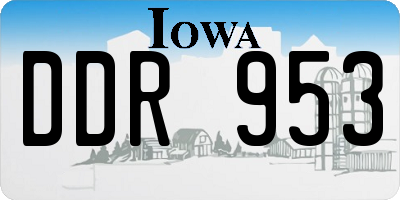 IA license plate DDR953
