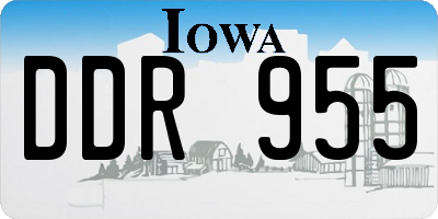IA license plate DDR955