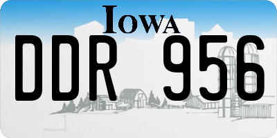 IA license plate DDR956