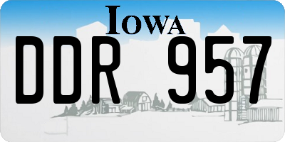 IA license plate DDR957
