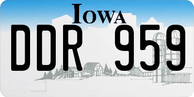IA license plate DDR959