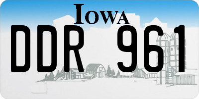 IA license plate DDR961