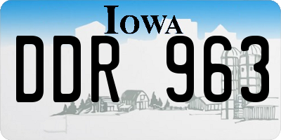 IA license plate DDR963