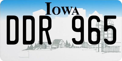 IA license plate DDR965