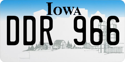 IA license plate DDR966