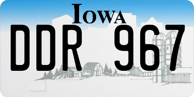 IA license plate DDR967