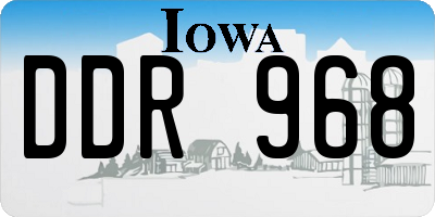 IA license plate DDR968