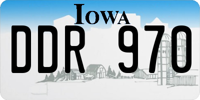 IA license plate DDR970
