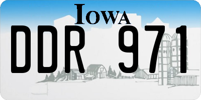 IA license plate DDR971