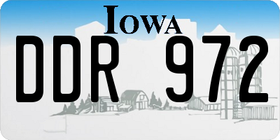 IA license plate DDR972