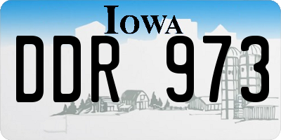 IA license plate DDR973