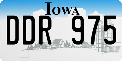 IA license plate DDR975