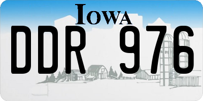 IA license plate DDR976