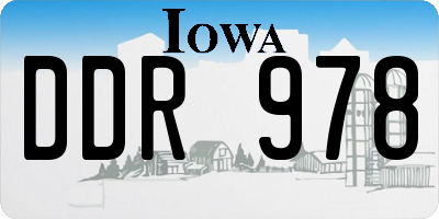 IA license plate DDR978