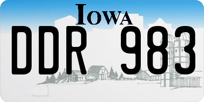 IA license plate DDR983