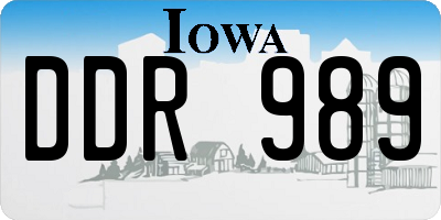 IA license plate DDR989