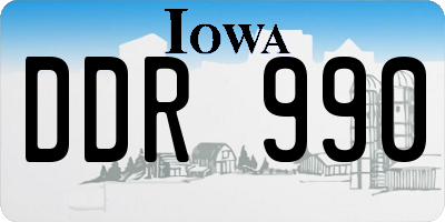 IA license plate DDR990