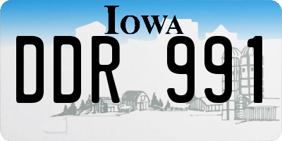 IA license plate DDR991