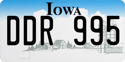 IA license plate DDR995