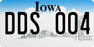 IA license plate DDS004