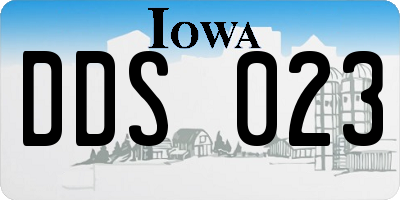 IA license plate DDS023
