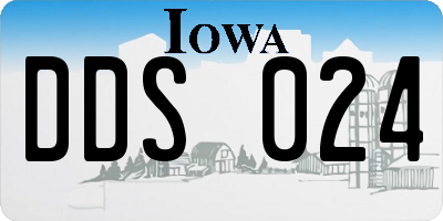 IA license plate DDS024