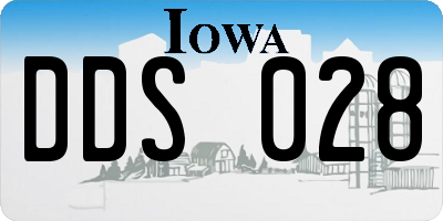 IA license plate DDS028