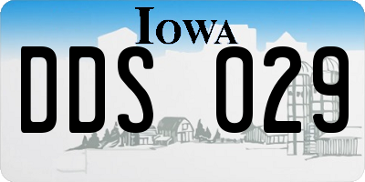 IA license plate DDS029