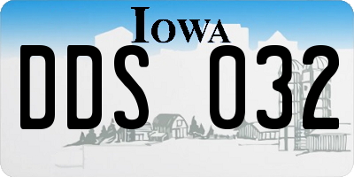 IA license plate DDS032