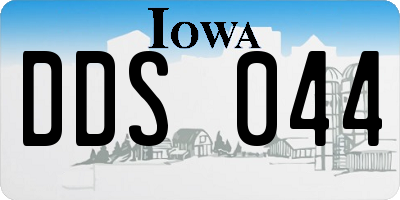 IA license plate DDS044