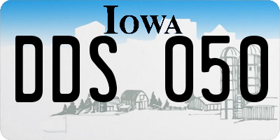 IA license plate DDS050