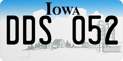 IA license plate DDS052