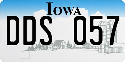 IA license plate DDS057