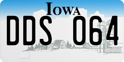 IA license plate DDS064