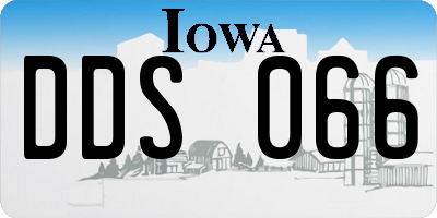 IA license plate DDS066