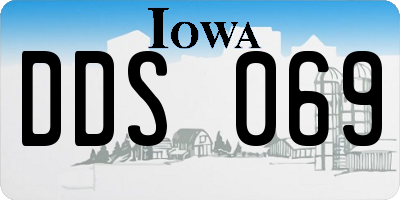 IA license plate DDS069
