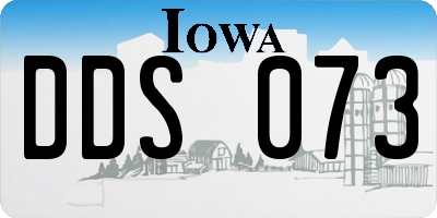 IA license plate DDS073