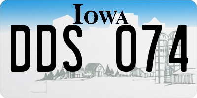 IA license plate DDS074