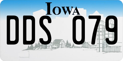 IA license plate DDS079