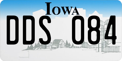 IA license plate DDS084