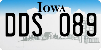 IA license plate DDS089