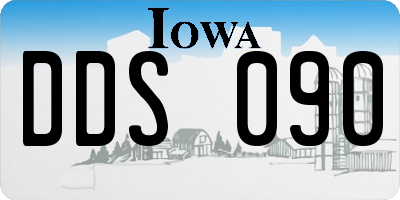 IA license plate DDS090