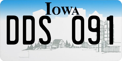 IA license plate DDS091