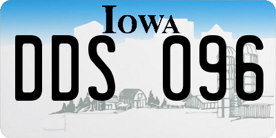 IA license plate DDS096