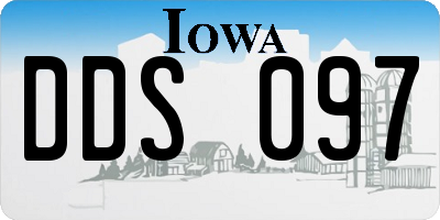 IA license plate DDS097