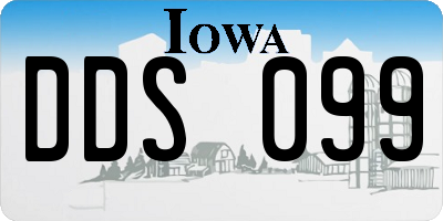 IA license plate DDS099